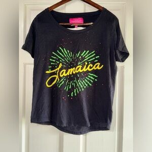 PinkPineapple Jamaica T-Shirt Size XL Black